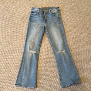 MOTHER Jeans, The Outsider Ankle Chew, Poisoned Petals